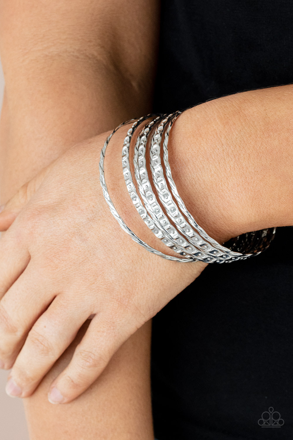 Back-To-Back Stacks - Silver (B1152)