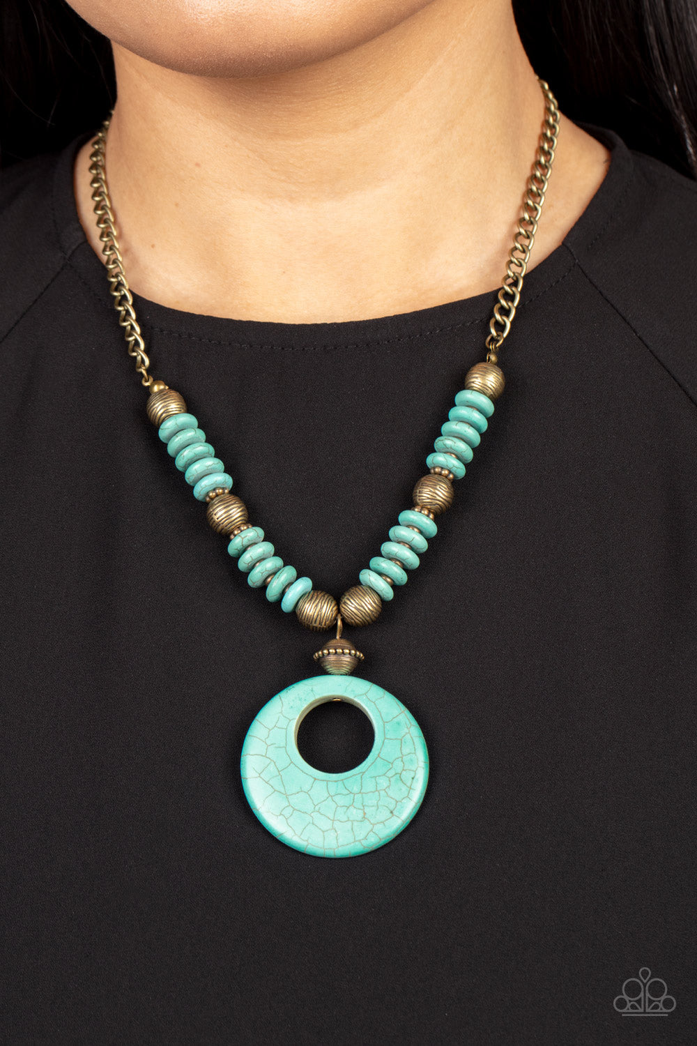 Oasis Goddess - Brass/Turquoise