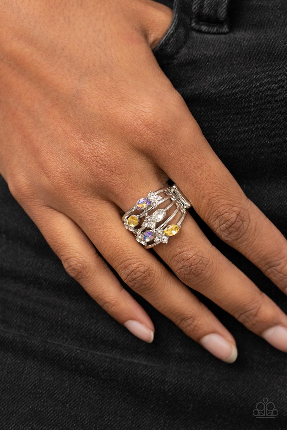 Ethereal Escapade - Yellow/Oil Spill (R958)